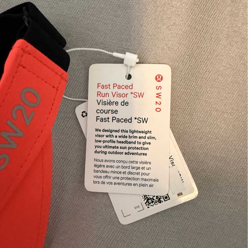 Lululemon Athletica Coral and Black Visor seawheeze 2020, NWT - Picture 2 of 2